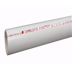 Charlotte Pipe Schedule 40 PVC DWV Pipe 2 in. D X 10 ft. L Plain End 280 psi