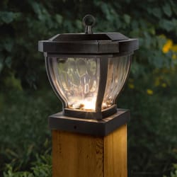 Classy Caps Bronze Solar Powered 1 W LED Post Cap Light 1 pk