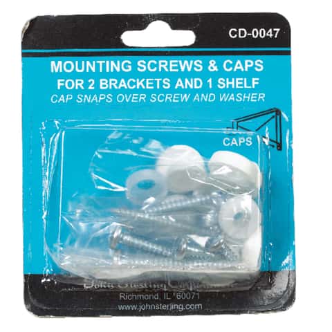 John Sterling Pro HD 1-1/4 in. L White Steel Closet Hardware John Sterling Pro HD 1-1/4 in. L White Steel Closet Hardware