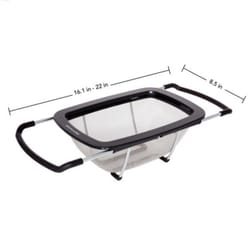 KitchenAid Black/White Stainless Steel Expandable Colander