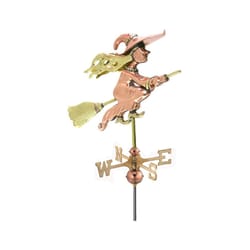 Good Directions Polished Brass/Copper 27 in. Witch Weathervane For Roof