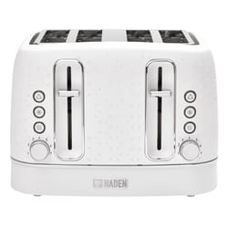 Haden Starbeck Plastic White 4 slot Toaster 8 in. H X 11 in. W X 12 in. D