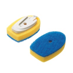 OXO Good Grips 1 in. W Medium Bristle Plastic/Rubber Handle Soap Squirting Plastic Mesh Scrub