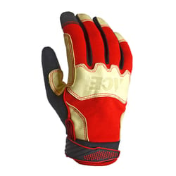 Ace Men's Indoor/Outdoor Work Gloves Red L 1 pair