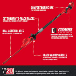 Craftsman V20 CMCPHT818D1 18 in. 20 V Battery Pole Hedge Trimmer Kit (Battery & Charger)