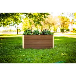 Vita Urbana 22 in. H X 48 in. W X 48 in. D Vinyl Garden Planter Espresso Brown