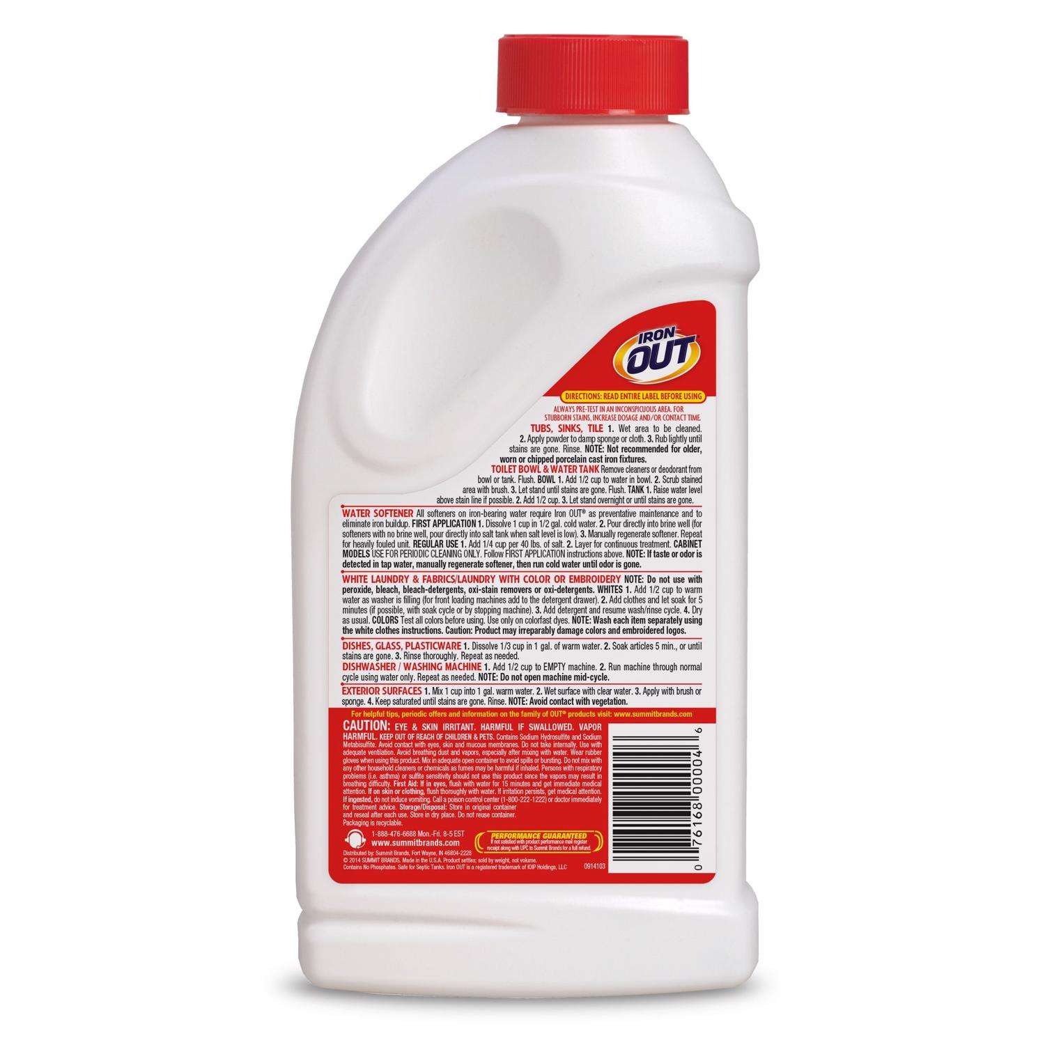 IRON-OUT RUST REMOVER 28 OZ - CHEMICALS - Water Filtration - American Granby