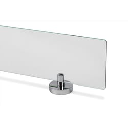 Croydex Chrome Clear/Silver Glass/Stainless Steel Bathroom Shelf