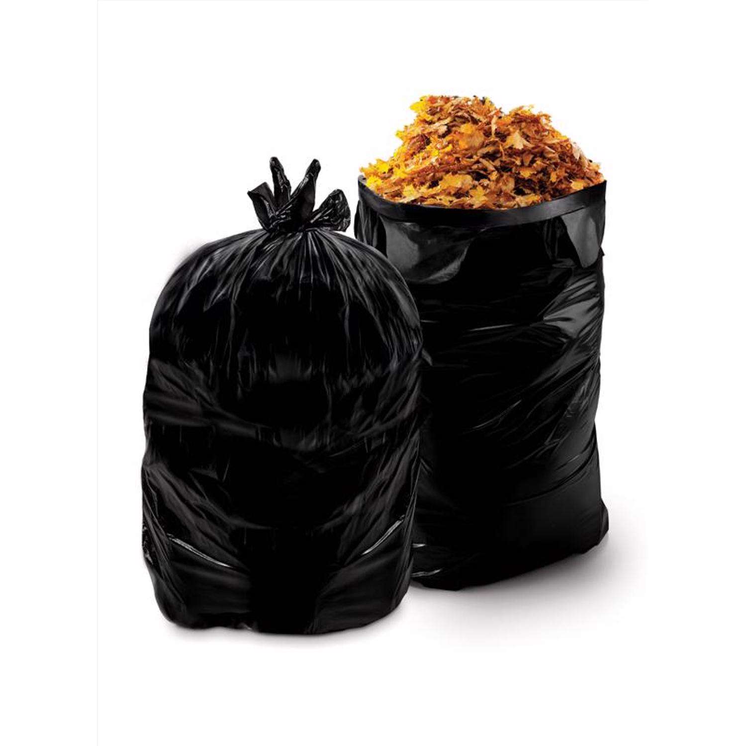 Lawn & Leaf Drawstring Trash Bags, Black, 39 Gallon, 20 Ct.