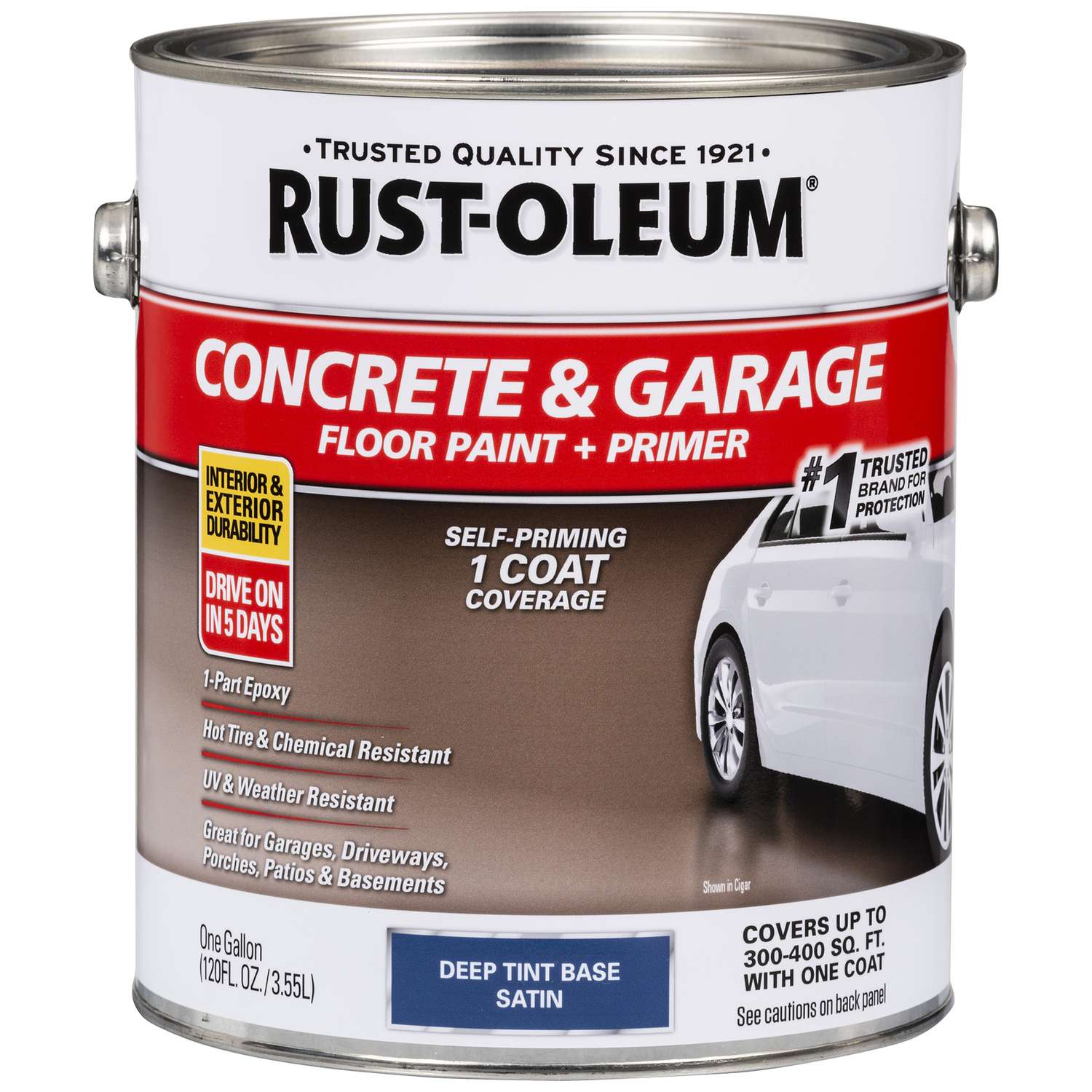 RustOleum Concrete & Garage Satin Deep Tint Base WaterBased Acrylic Concrete Floor Paint 1