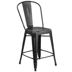 Flash Furniture 1 pk Black Metal Contemporary Bar Stool