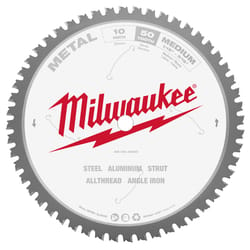 Milwaukee 10 in. D X 5/8 in. Carbide Tipped Circular Saw Blade 50 teeth 1 pk