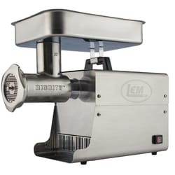 LEM Big Bite Brushed Silver 1 speed 17 lb Meat Grinder 1.5 HP