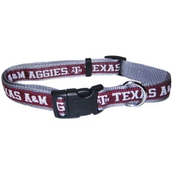 Pets First Team Colors Texas A&M University Nylon Dog Collar Large