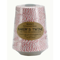 Regency 24000 in. L Red/White Braided Cotton Baker's Twine