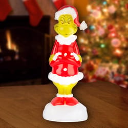 Gemmy Grinch Lighted Blow Mold Figure Figurine 14.1732 in.