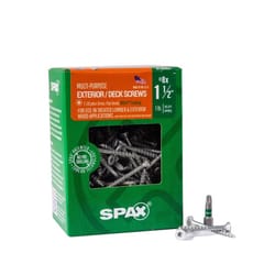 SPAX No. 8 in. X 1-1/2 in. L Gray Star Flat Head Deck Screws 1 lb 195 pc