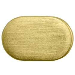 MNG Hardware Aspen Oval Cabinet Knob 7/8 in. D Brushed Brass 1 pk