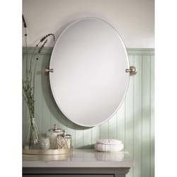 Moen Sage 26 in. H X 22.79 in. W Wall Mount Bathroom Mirror Brushed Nickel