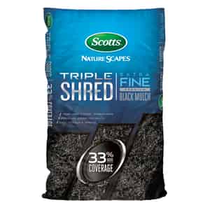 Scotts  Nature Scapes Triple Shred  Black  Extra Fine  Color-Enhanced Mulch  1.5 cu. ft. 