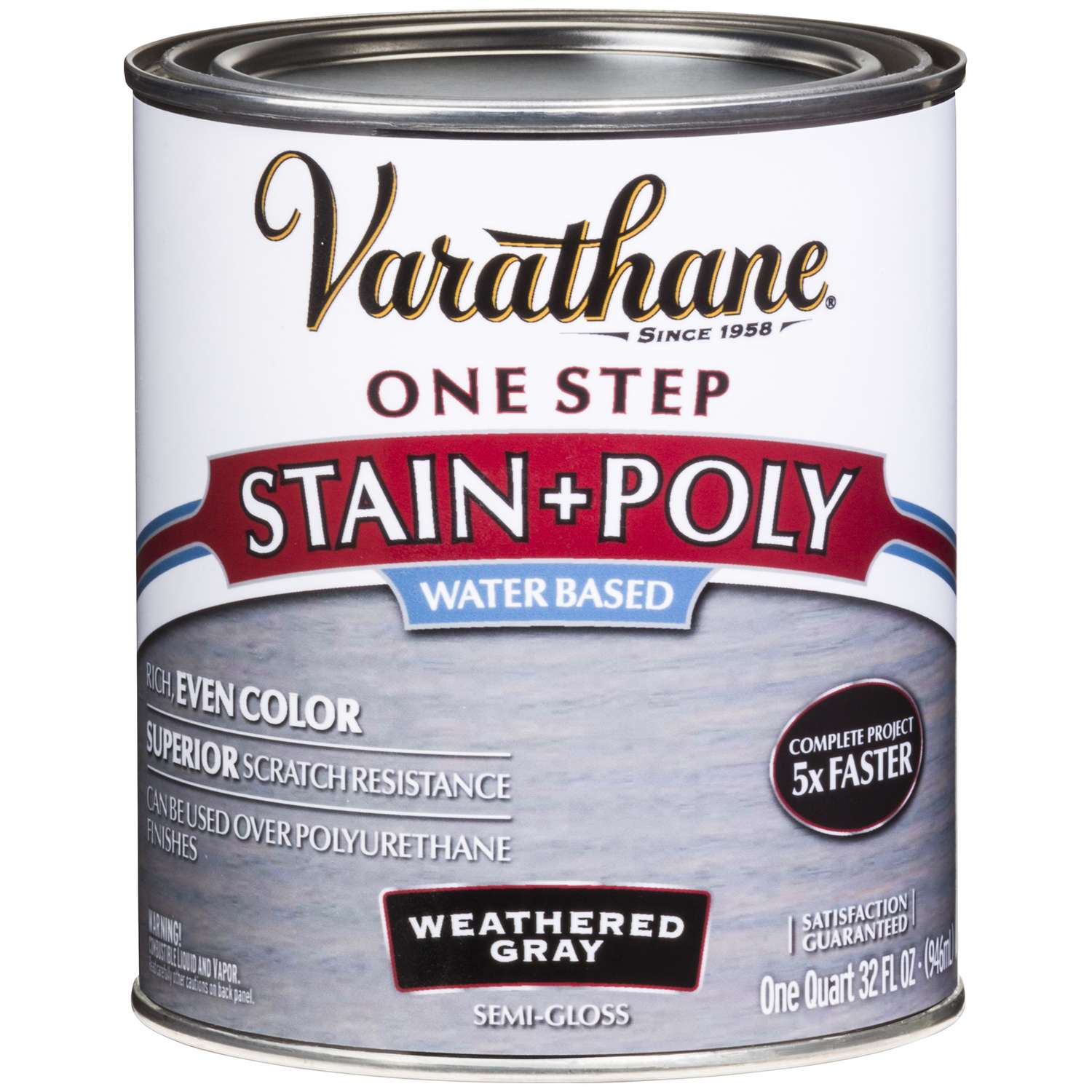 Varathane SemiGloss Weathered Gray WaterBased OneStep Stain/Poly 1