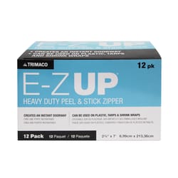 Trimaco E-Z Up 2-3/4 in. W X 84 in. L Clear Adhesive Zipper