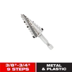 Diablo 3/4 in. X 2-19/32 in. L Metal Impact Step Drill Bit Hex Shank 1 pk