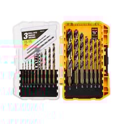 DeWalt BLACK & GOLD High Speed Steel Split Point Drill Bit Set Straight Shank 20 pc