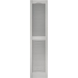 Builders Edge 64 in. H X 14.5 in. W Paintable Louvered Vinyl Shutter 2 pk