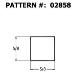 Alexandria Moulding Square Hardwood Dowel 5/8 in. D X 36 in. L 1 pk Gray