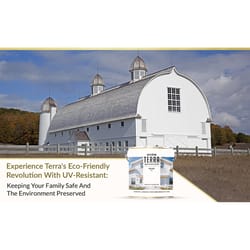 Evolve Terra Flat White Water-Based Barn and Fence Paint Exterior and Interior 1 gal