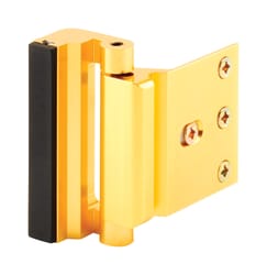 Prime-Line Bright Brass Gold Aluminum Entry Door Blocker 1 pk