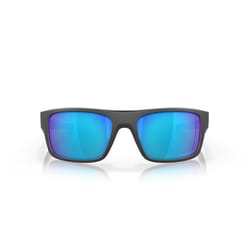 Oakley Drop Point Unisex Matte Dark Gray Frame Blue Lens Polarized Sunglasses