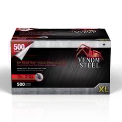 Venom Steel Nitrile Disposable Gloves X-Large Black Powder Free 500 ct