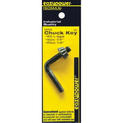 Eazypower Isomax 1/4 in. X 1/4 in. KG Steel Chuck Key L-Handle Steel 1 pc