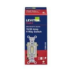 Leviton 20 amps 4-Way Toggle AC Quiet Switch Ivory 1 pk