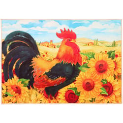 Olivia's Home 22 in. W X 32 in. L Multicolored Sunflower Roost Polyester Accent Rug