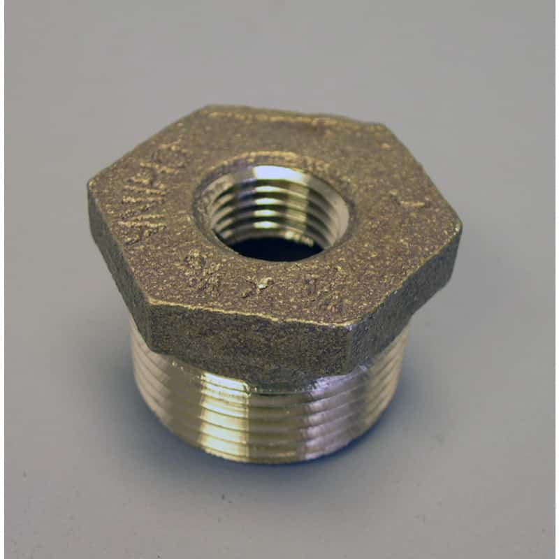 Campbell 2 in. MPT X 11/4 in. D FPT Red Brass Hex Bushing Ace Hardware