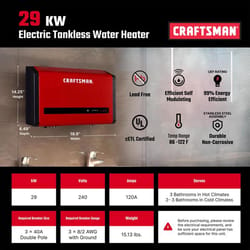 Craftsman 29000 W Tankless Electric Tankless Water Heater