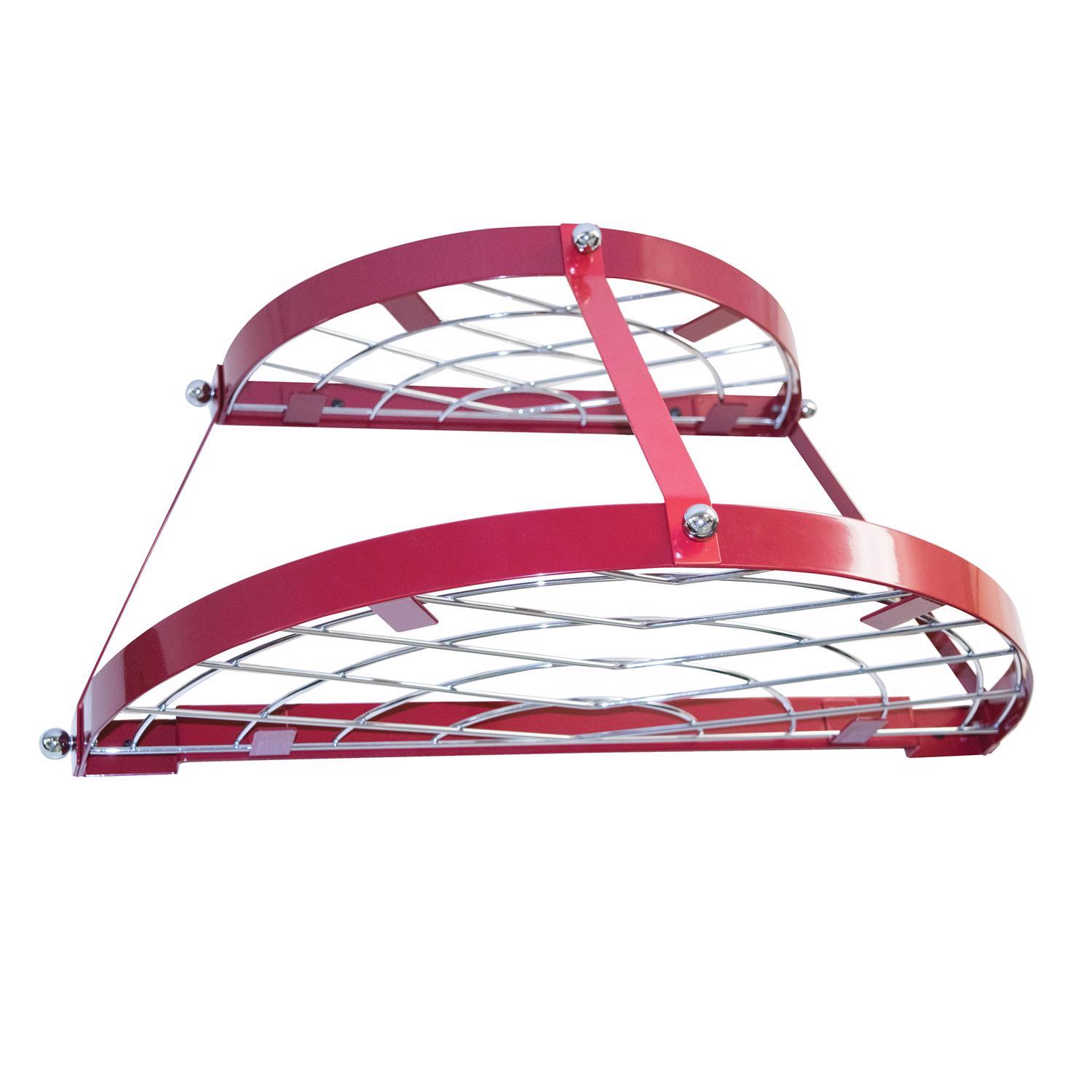 Range Kleen Red Stainless Steel Mounted Pot Rack 30 lb Sansujyuku sansujyuku.com
