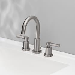 OakBrook Brushed Nickel Modena Widespread Bathroom Sink Faucet 8 in.