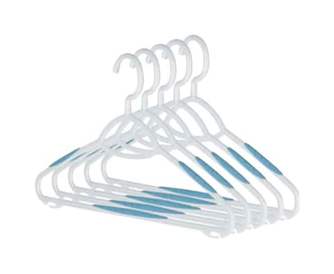 White Plastic Hangers - White 9.5 Hang-Safe Pant/Skirt Hangers