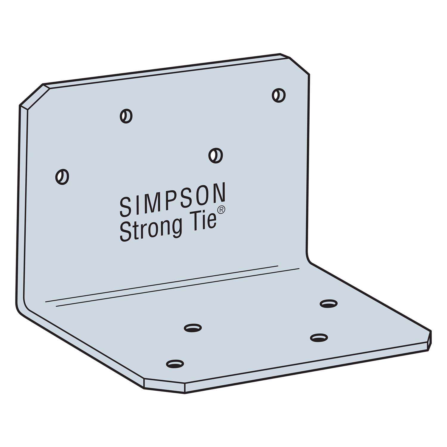 あーよん Simpson Strong-Tie 2 in. W X 2.8 in. L Galvanized Steel