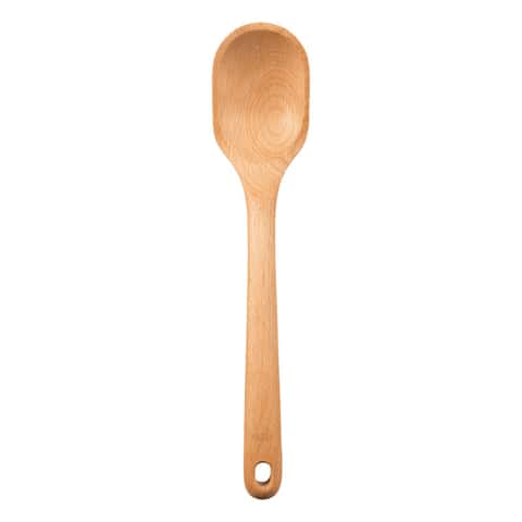 Chef Craft 14 Long Beechwood Wooden Kitchen Mixing Spoon with