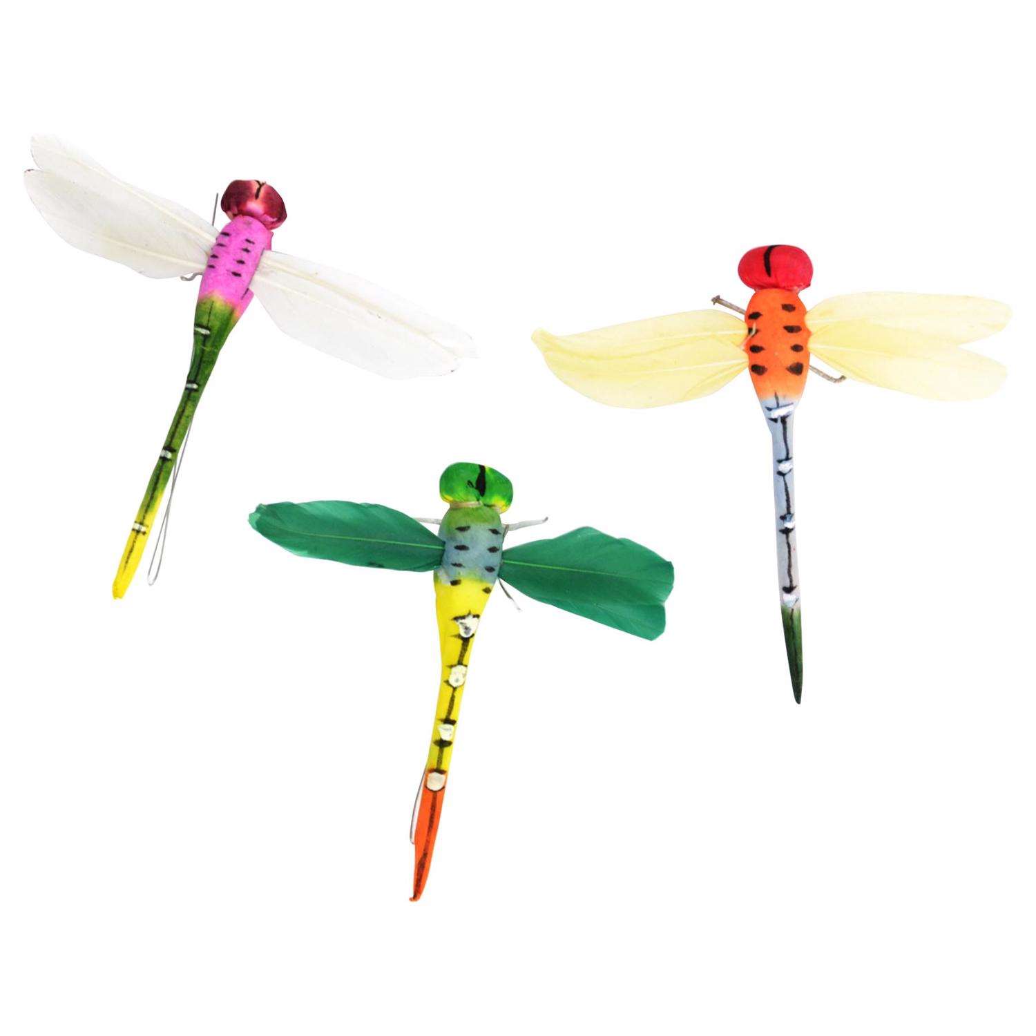 Touch of Nature Assorted Nylon 3.5 in. H Feather Dragonfly Outdoor  Decoration Ace Hardware