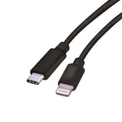 Fabcordz Lightning to USB-C Charge and Sync Cable 10 ft. Black