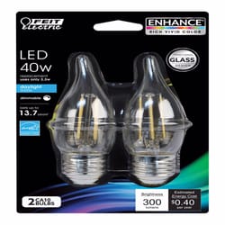 Feit Enhance CA10 E26 (Medium) LED Bulb Daylight 40 Watt Equivalence 2 pk