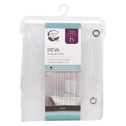 Zenna Home 72 in. H X 70 in. W Clear Solid Shower Curtain Liner PEVA