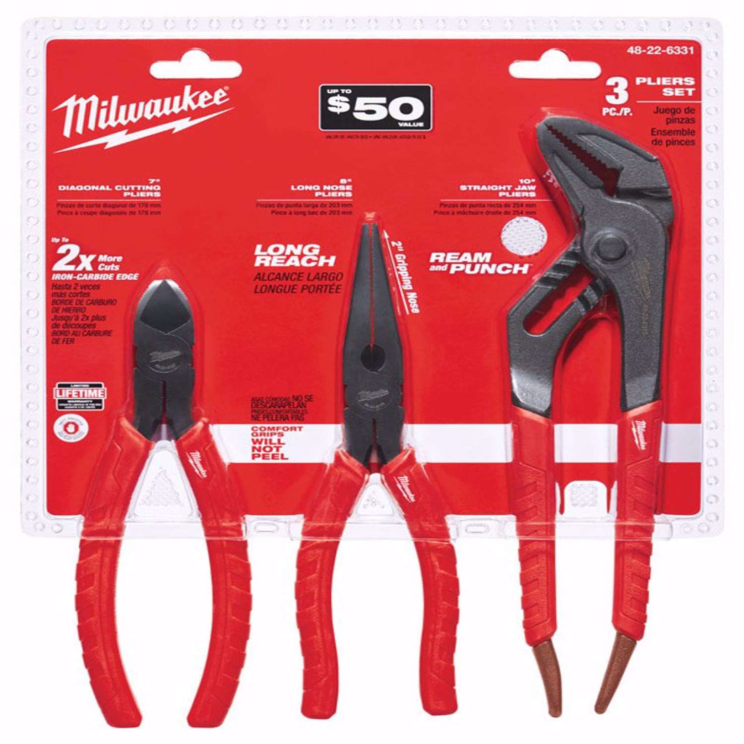 Milwaukee Torque Lock 3 pc Alloy Steel Reaming Pliers Set Ace