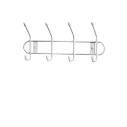 Spectrum 13.3 in. L White Steel Jumbo Hook Rack 1 pk